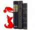 Grand cale-livres rouge fable corbeau et renard La Fontaine