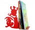 Grand cale livres lièvre et tortue métal rouge