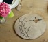 Brushed stainless steel metal trivet for naturalistic style decoration