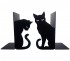 Black Metal Realistic Cats Decorative Objects