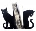 Large Laser Cut Cat Silhouette Black Metal Bookends