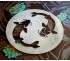 Round trivet with cut-out koi carp